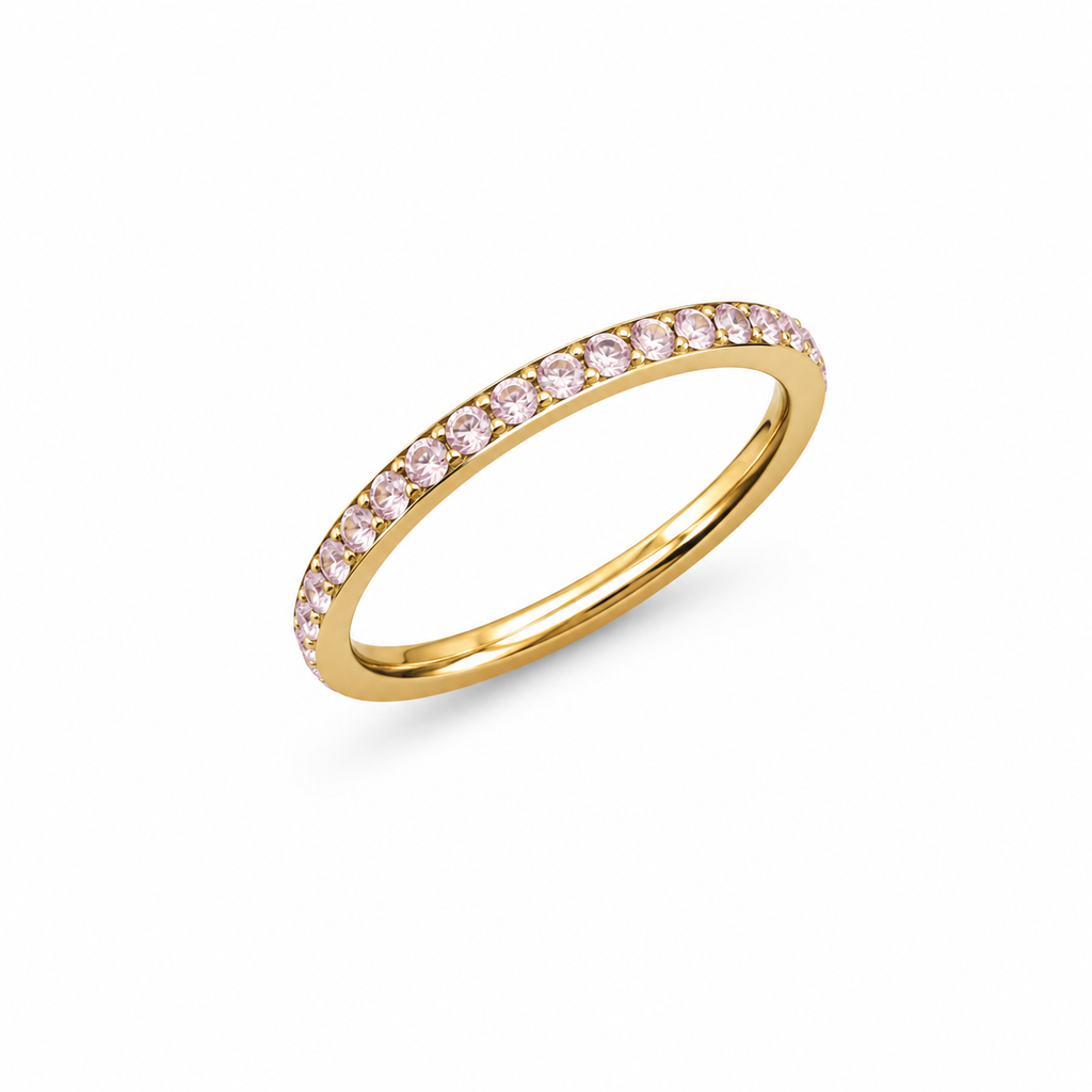 Argolla rosa claro 8mm titanio