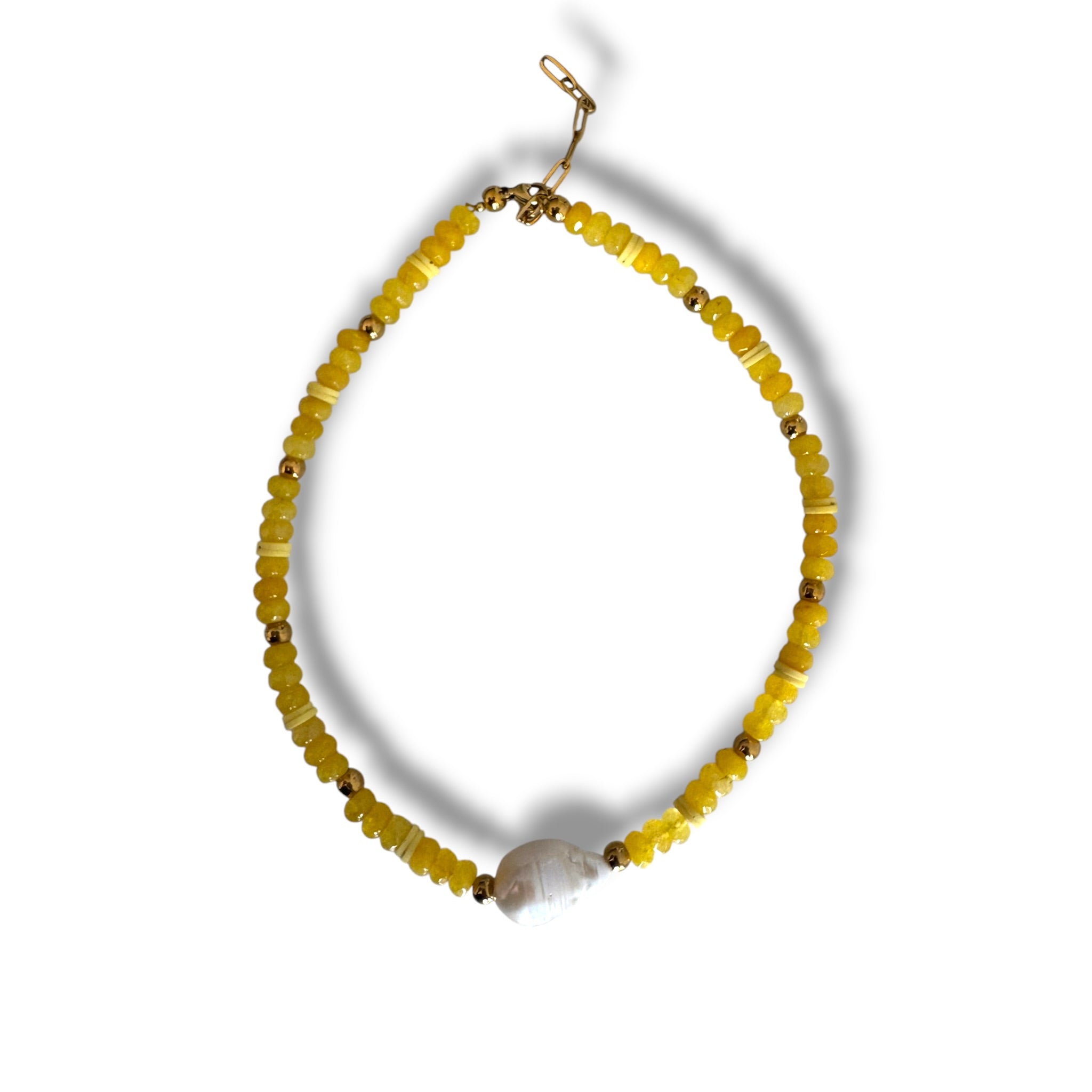Collar de ágata y perla barroca