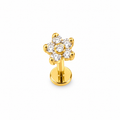 Piercing flor de 5 pétalos titanio