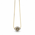 Pave evil eye necklace