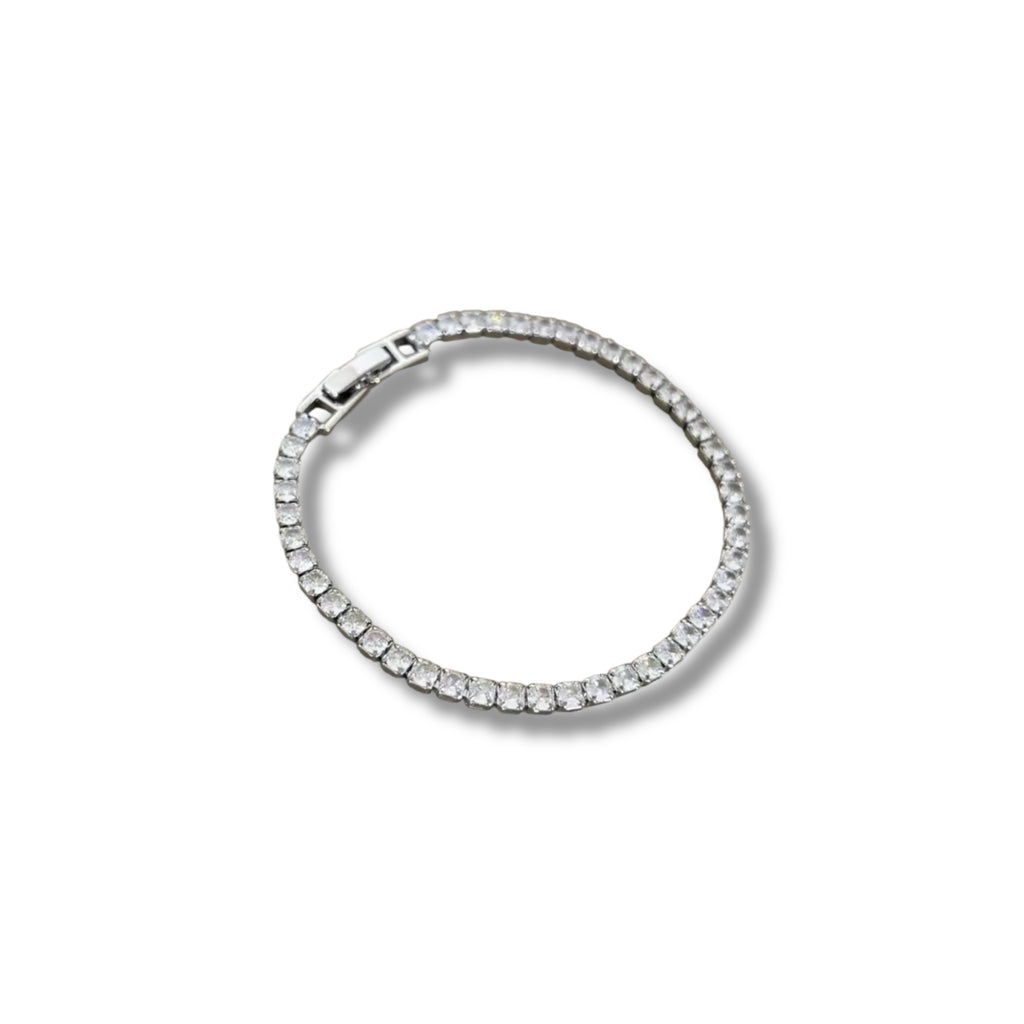 Silver tennis bracelet