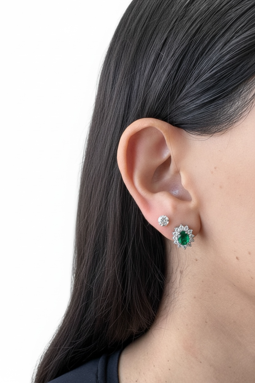 White Naxos studs