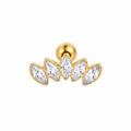 Piercing corona ovalos titanio