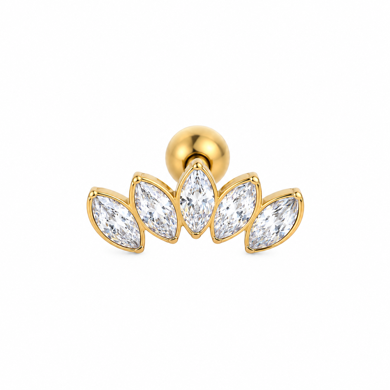 Piercing corona ovalos titanio