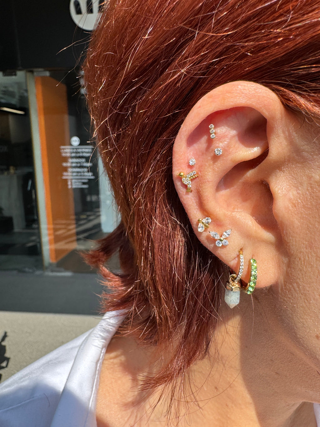 Piercing mariposa titanio