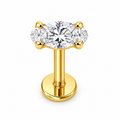 Piercing ovalo 4mm titanio