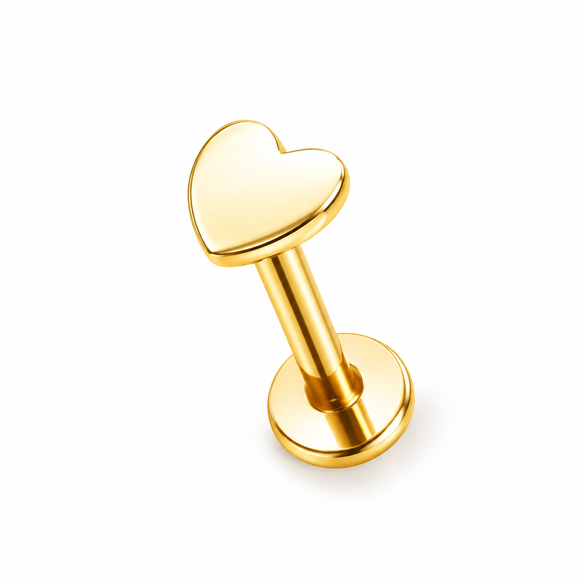 Piercing corazon liso titanio