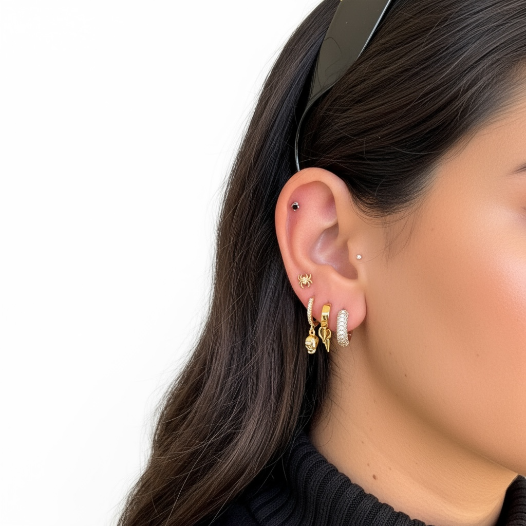 Green skull hoop