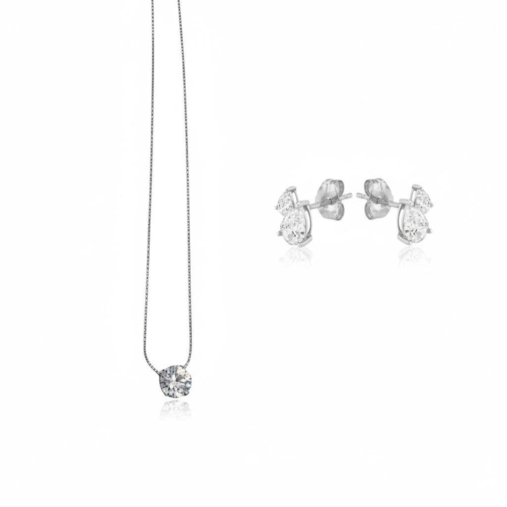 Silver shiny p Xmas set