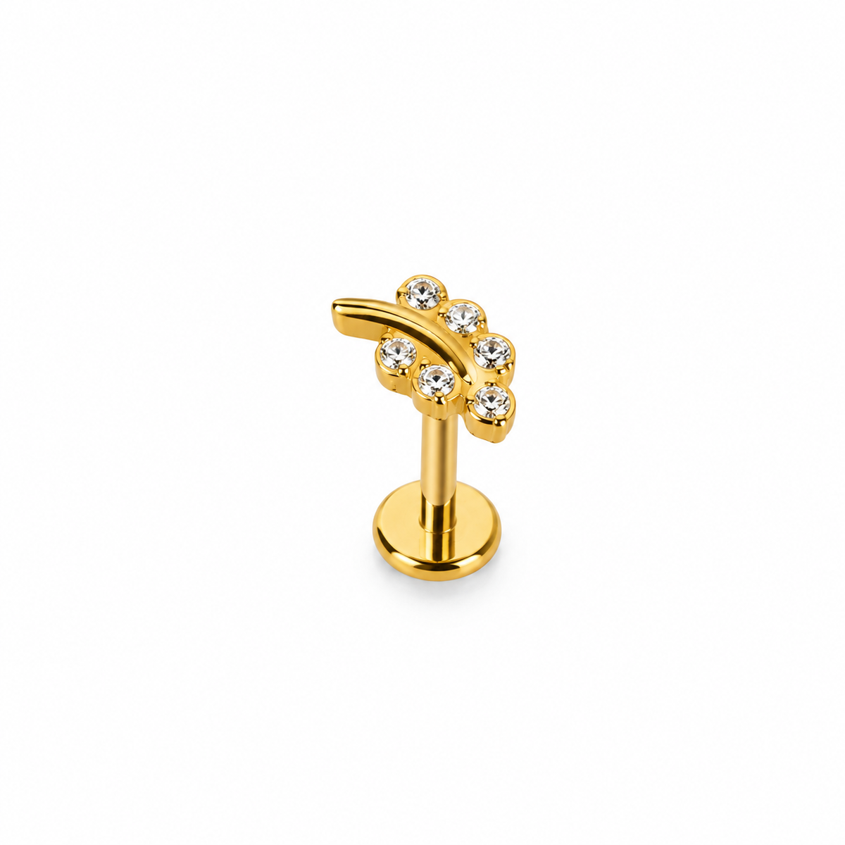 Piercing mini hoja circonias titanio