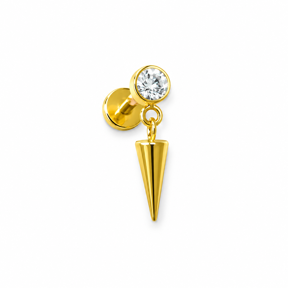 Piercing zirconia y pico colgante
