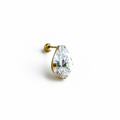 Piercing gota blanca oro 10k