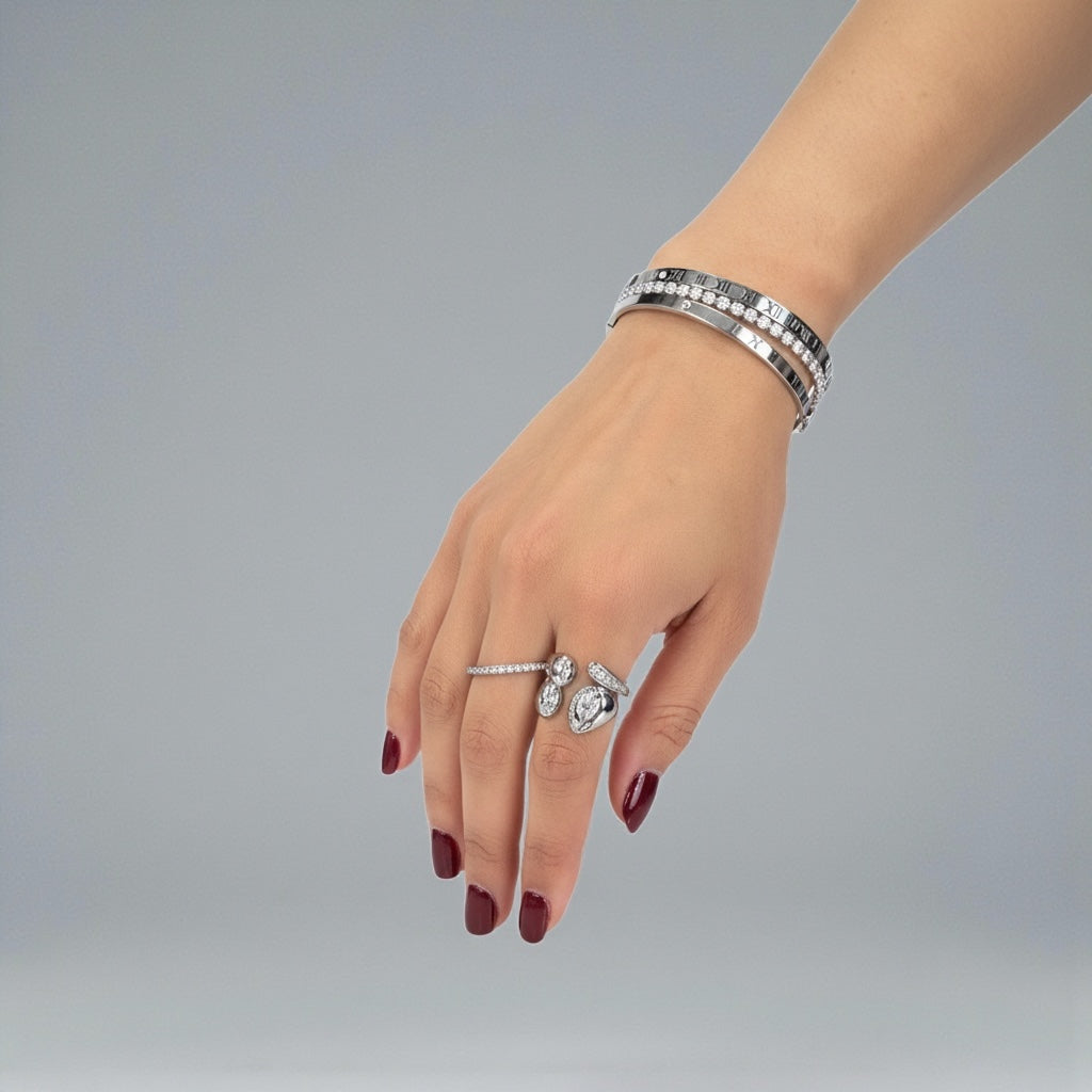 Silver tennis bracelet