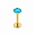 Piercing turquesas titanio