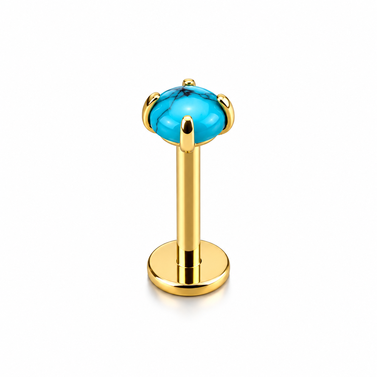Piercing turquesas titanio