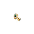 Piercing green luxe titanio