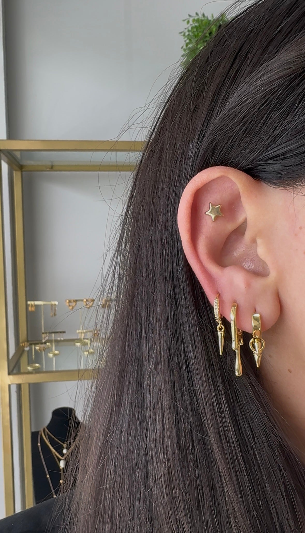 Hoop pico con circonias