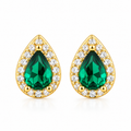 Green pear studs