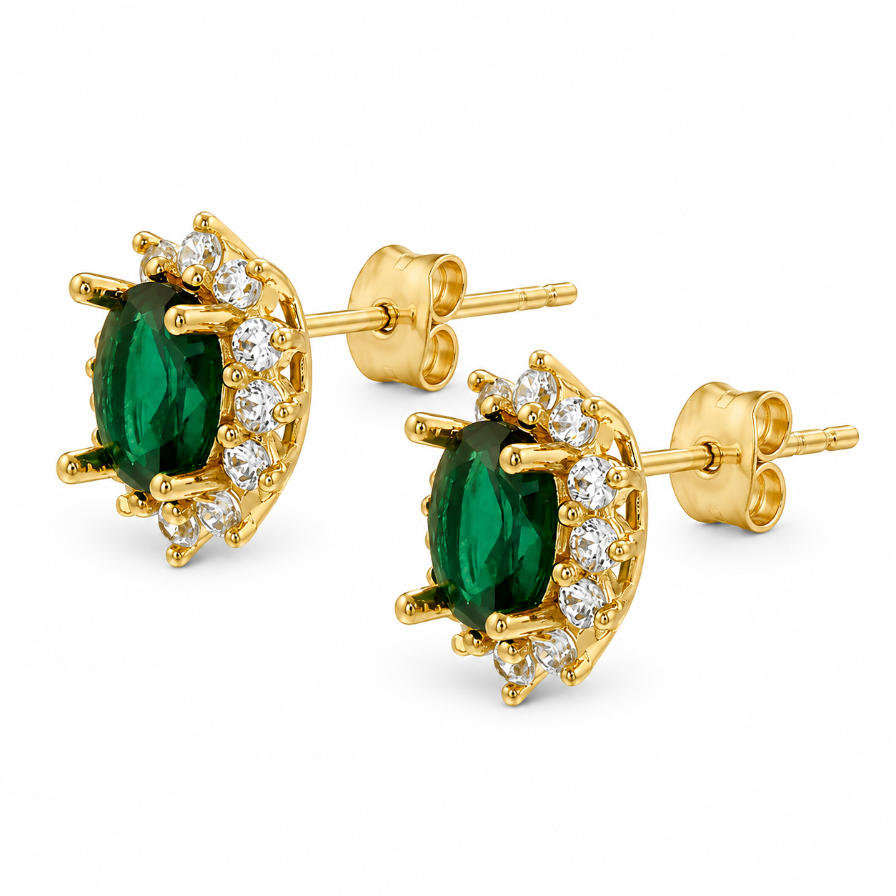 Golden green Naxos studs