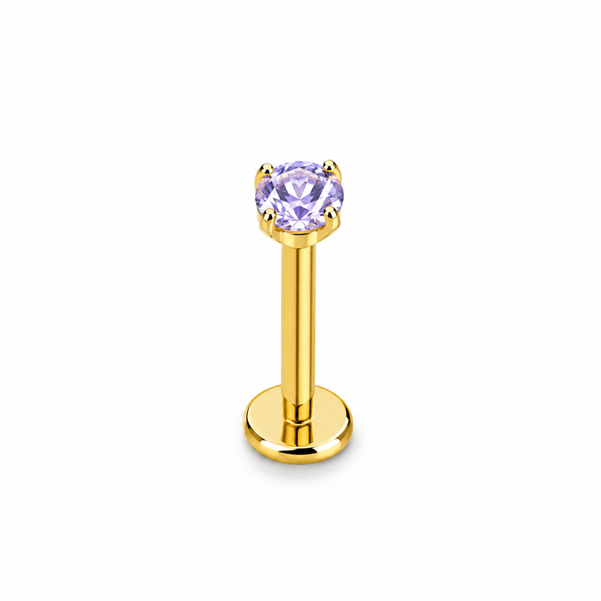 Piercing circonia morada titanio