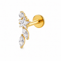 Piercing caminera estrella y ovalos titanio