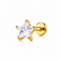 Piercing estrella circonia titanio
