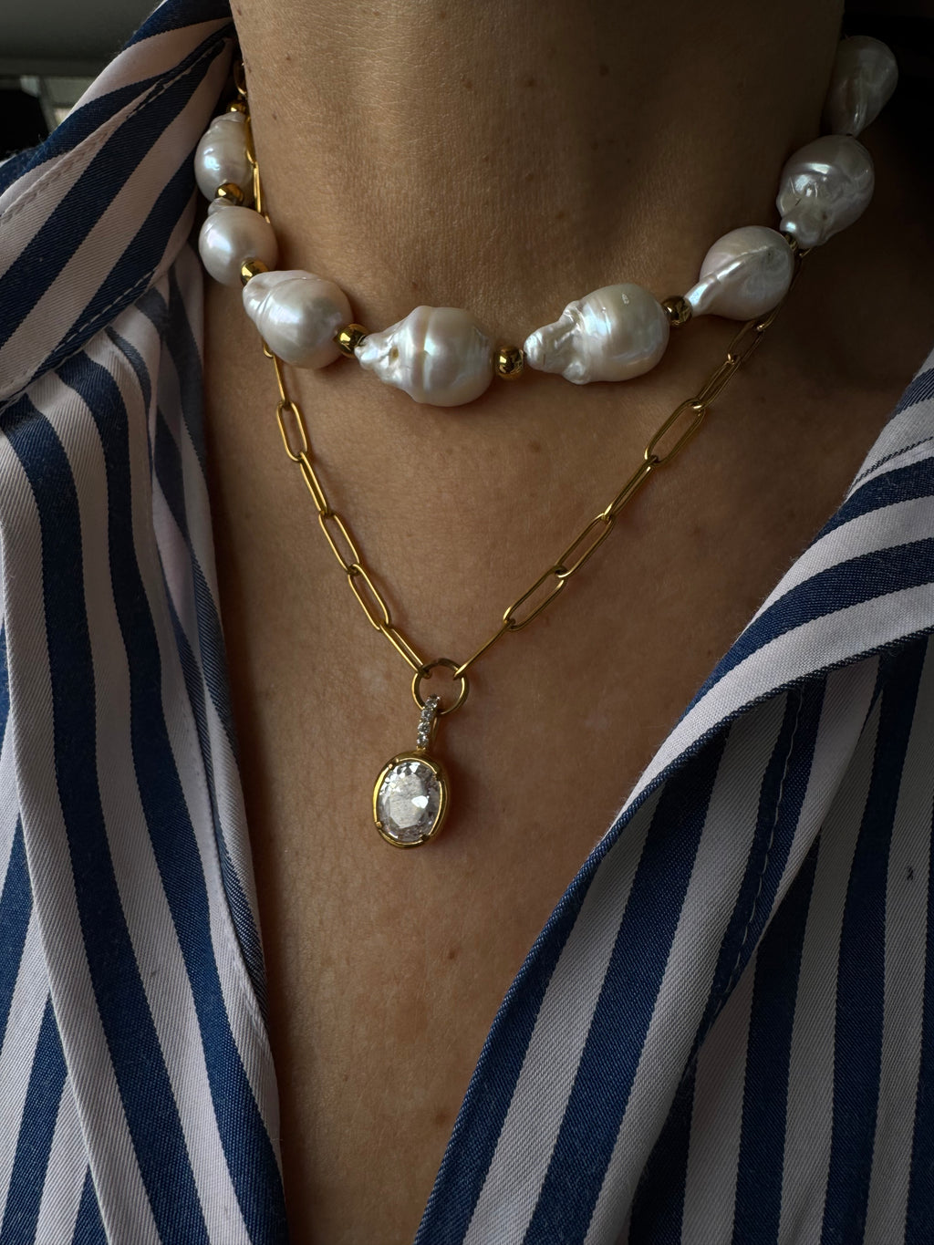 Collar de perlas barrocas