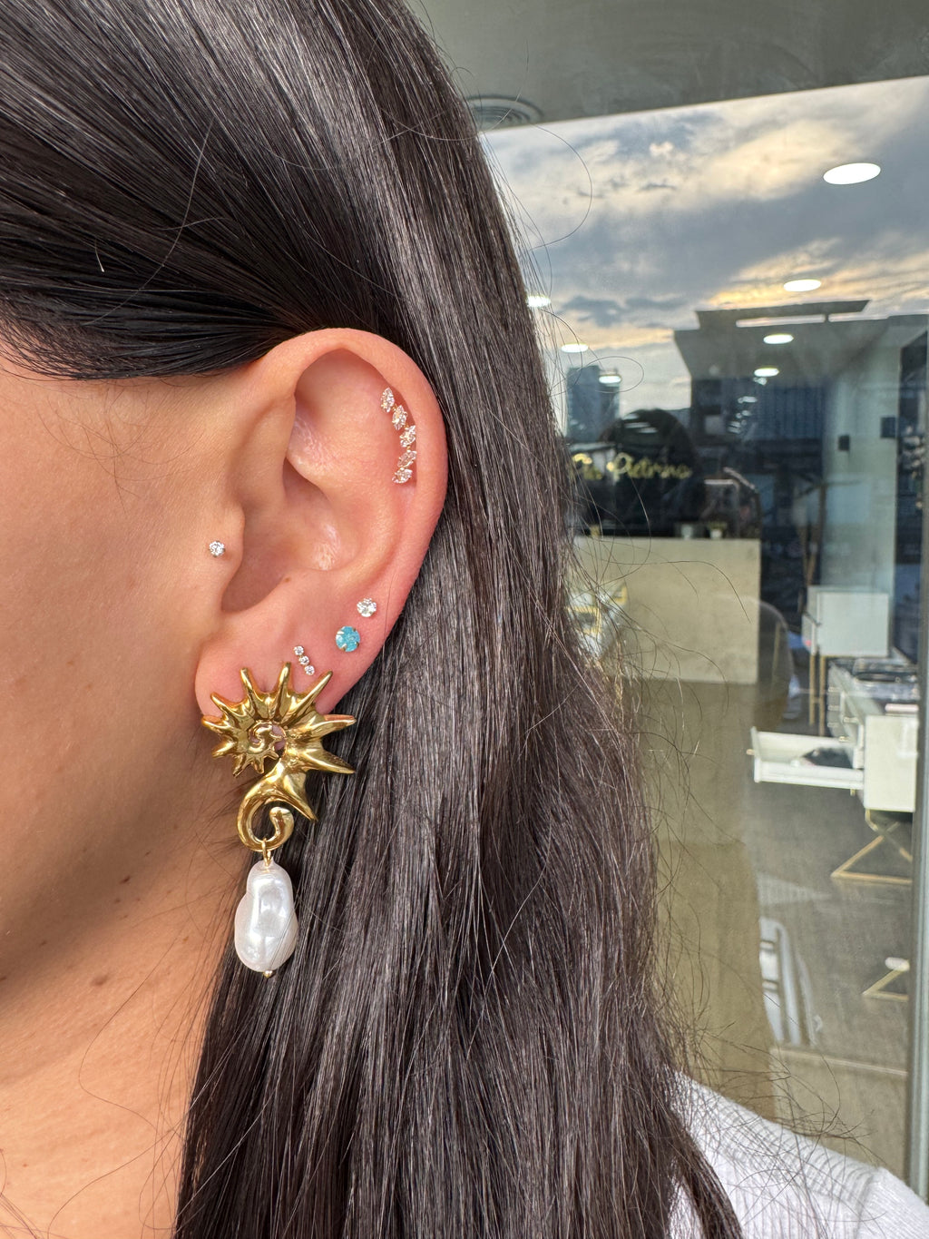 Sea horse studs