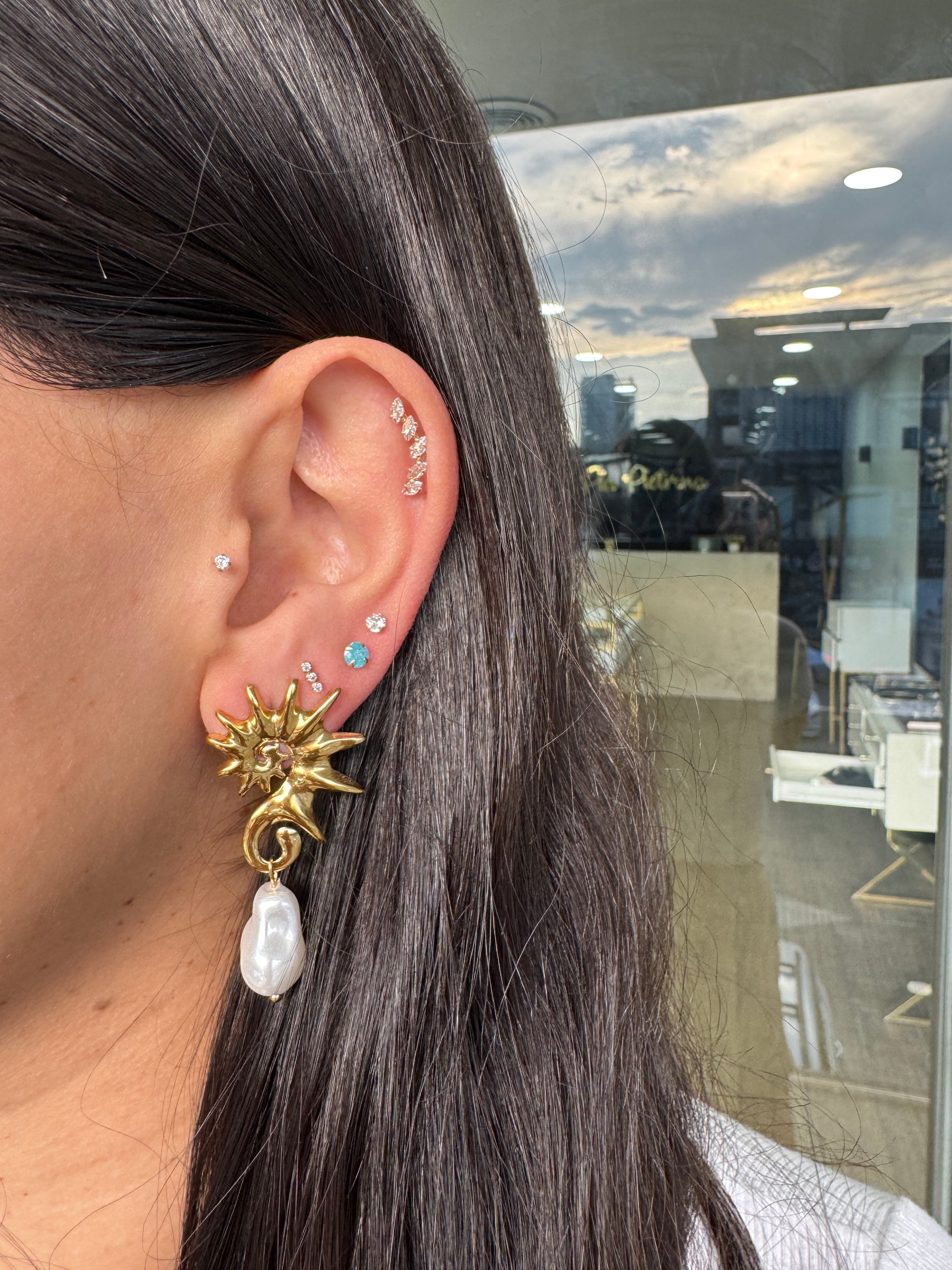 Sea horse studs
