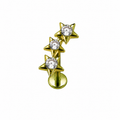 Piercing 3 estrellas titanio