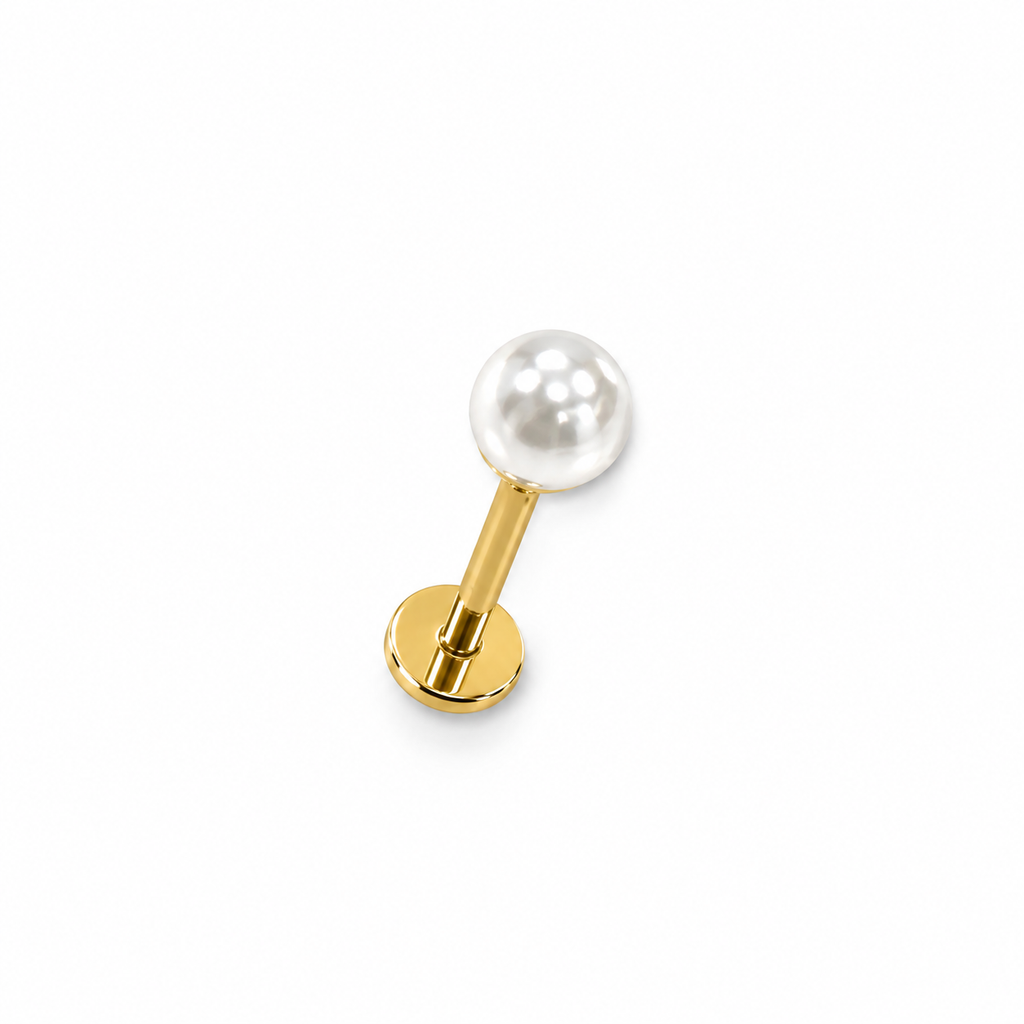 Piercing perla titanio
