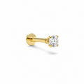 Piercing zirconia 3mm oro 14k