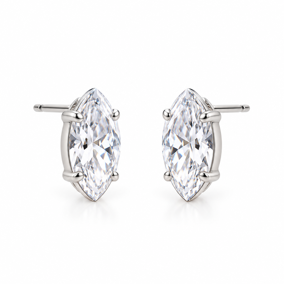 Silver Diana studs