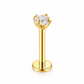 Piercing zirconia blanca titanio (2mm, 3mm,  4mm, 5mm y 6mm)