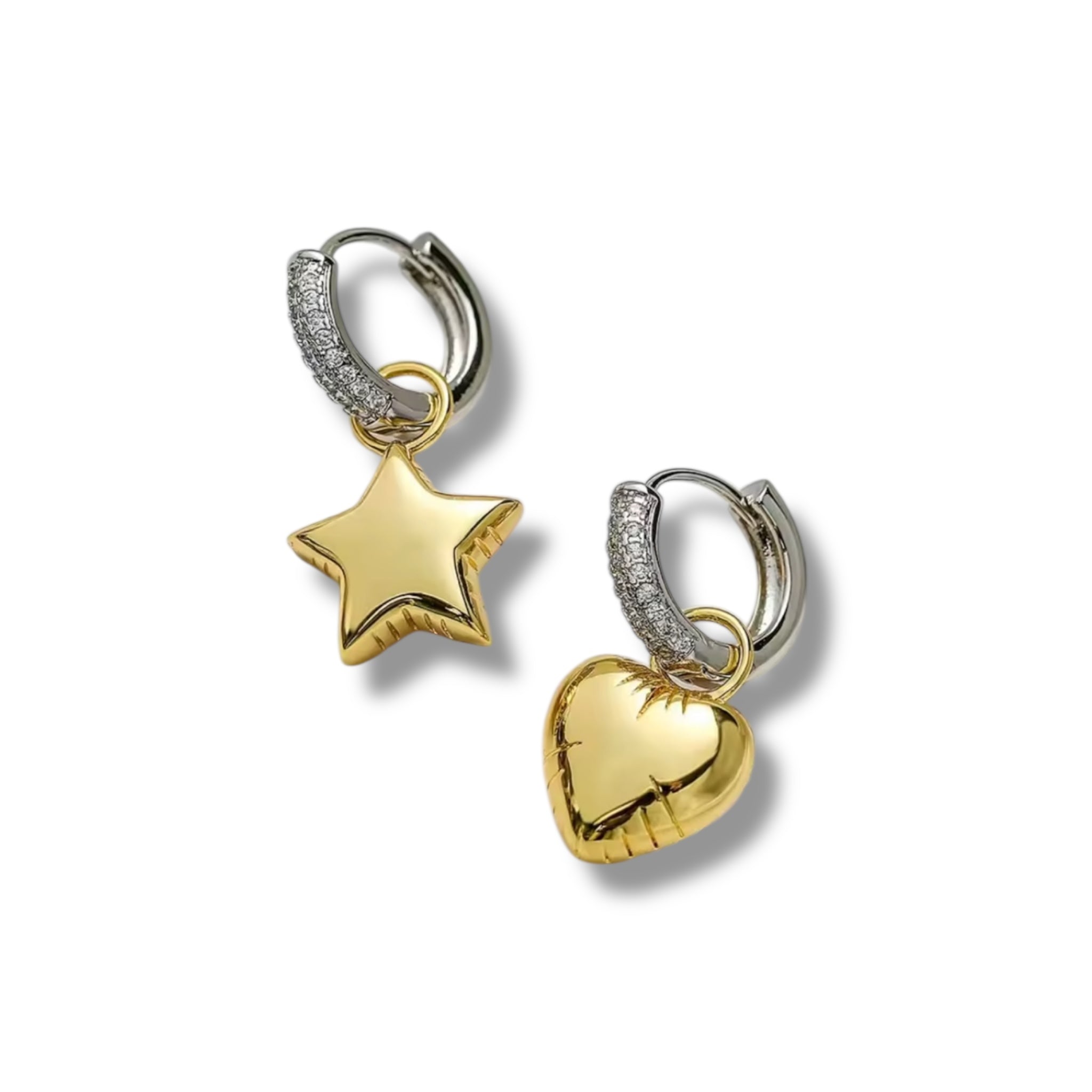 Heart and star hoops