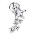 Piercing caminera de estrella y zirconias