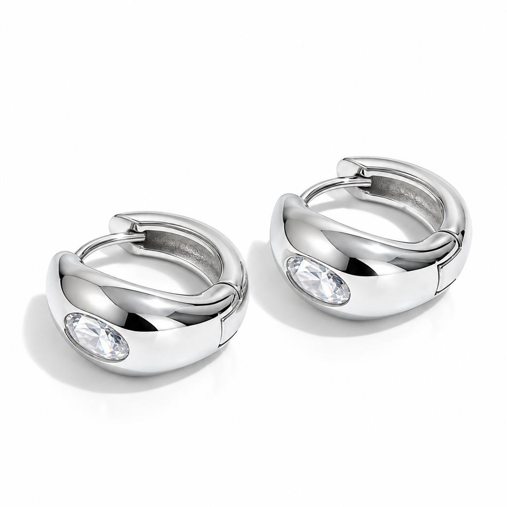 Silver Elan hoops