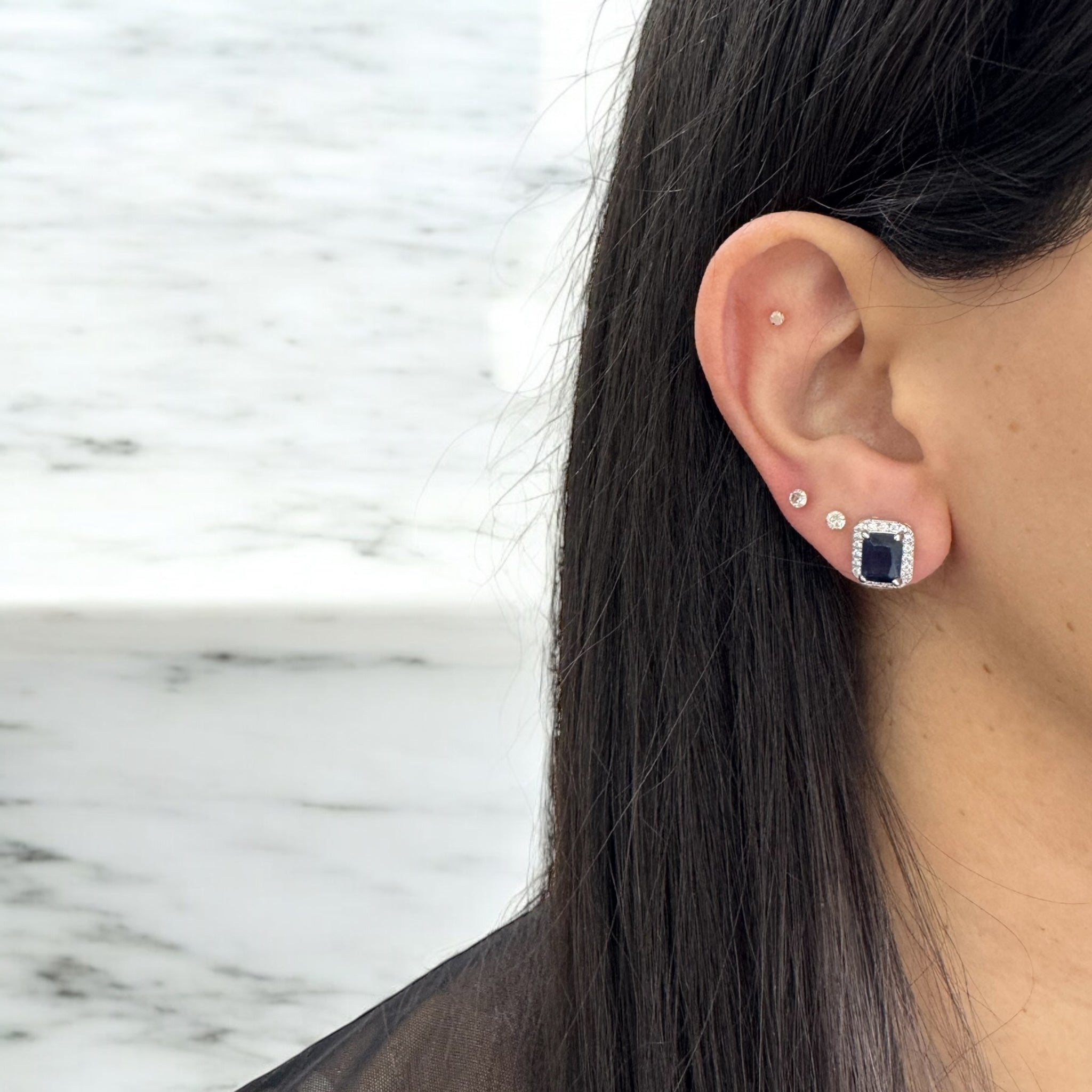 Blue Argos studs