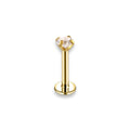 Piercing zirconia blanca titanio (2mm, 3mm y 4mm)
