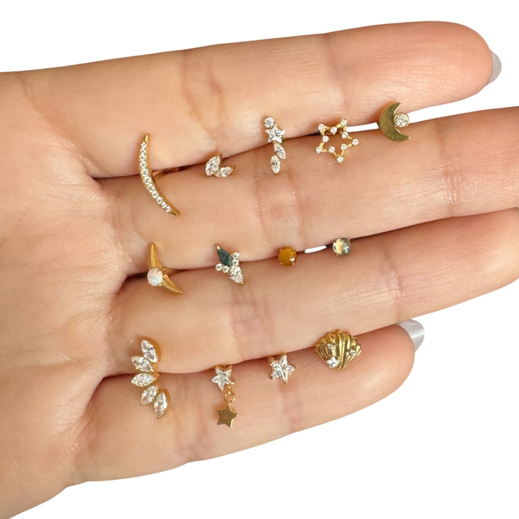 Piercing agata pico titanio