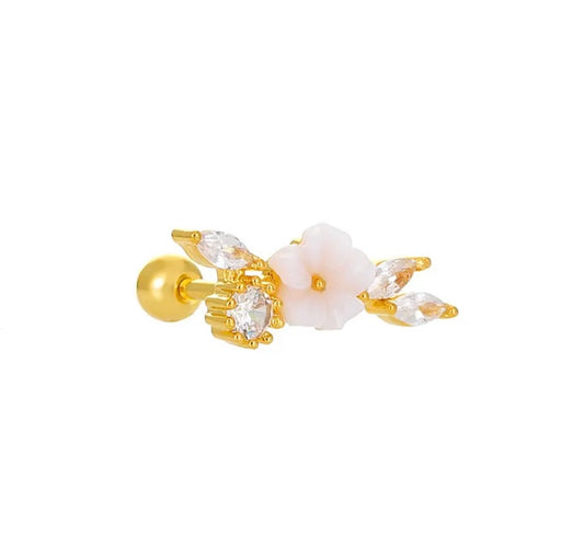 Piercing caminera flor perla