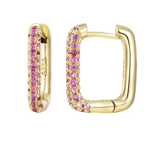 Rectangulo rosa pave hoop