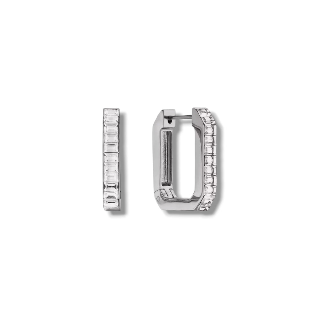 Silver Piera hoops