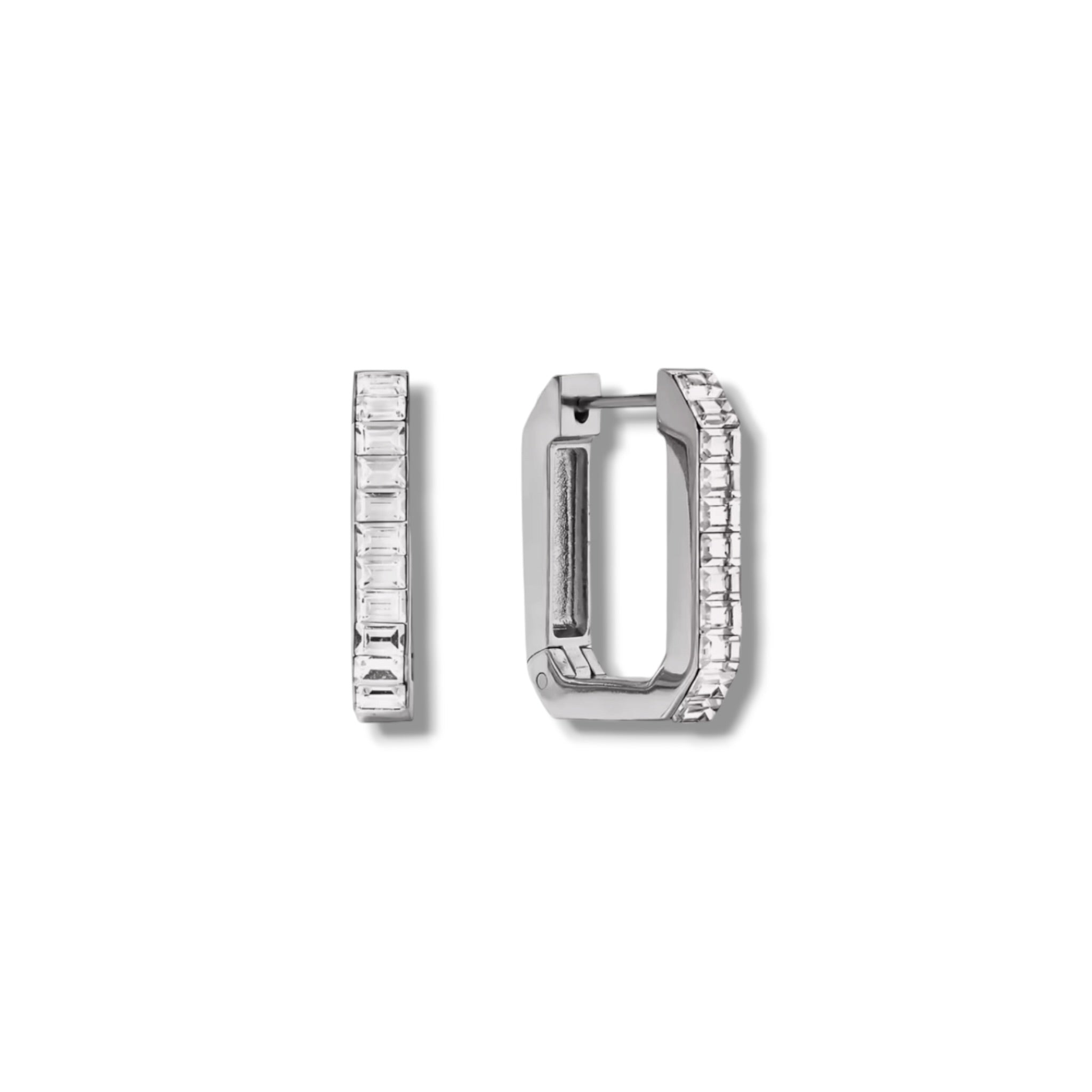 Silver Piera hoops
