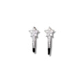 Silver star hoops