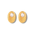 Shiny clam earrings