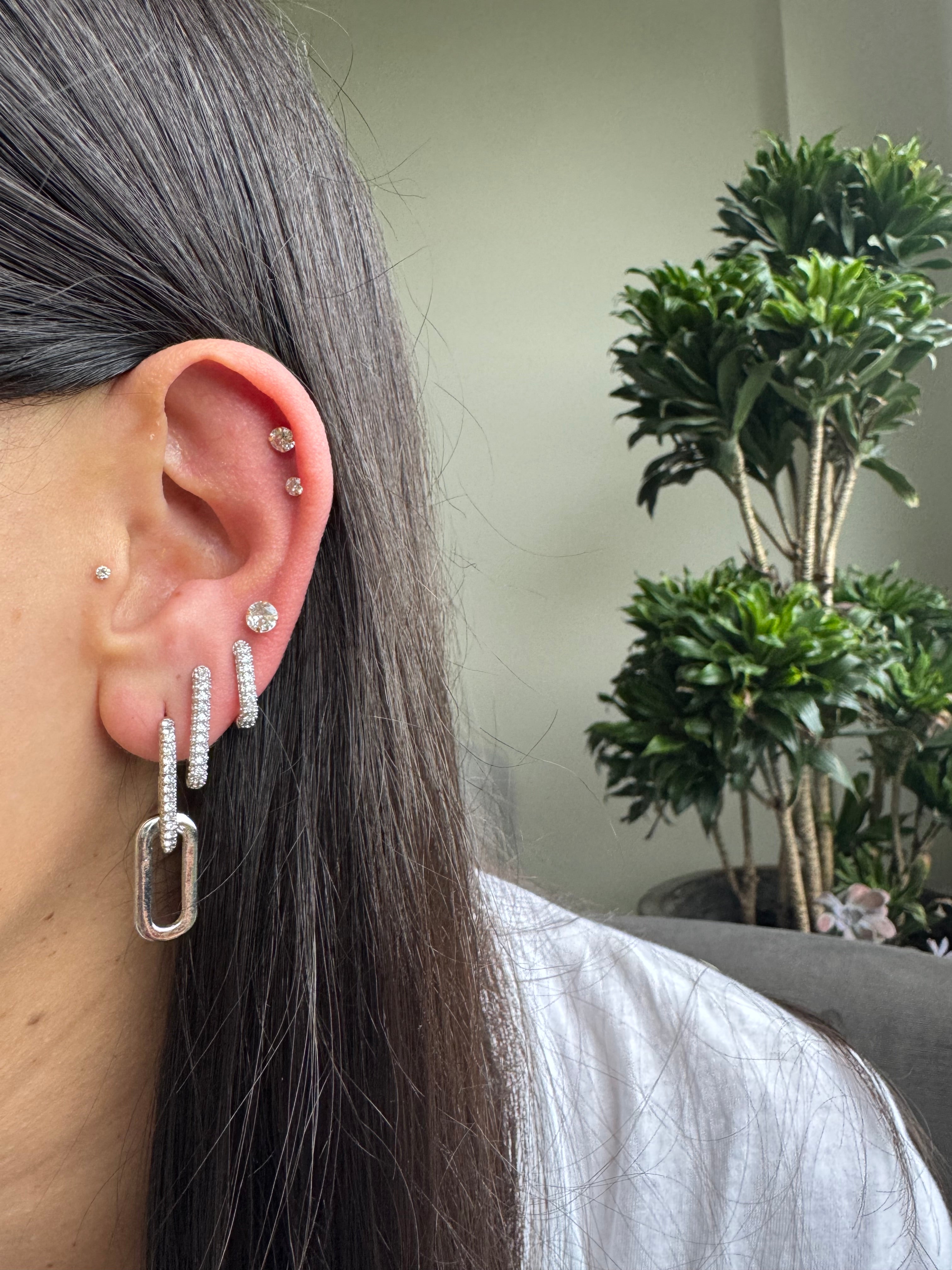 Silver medium rectangles