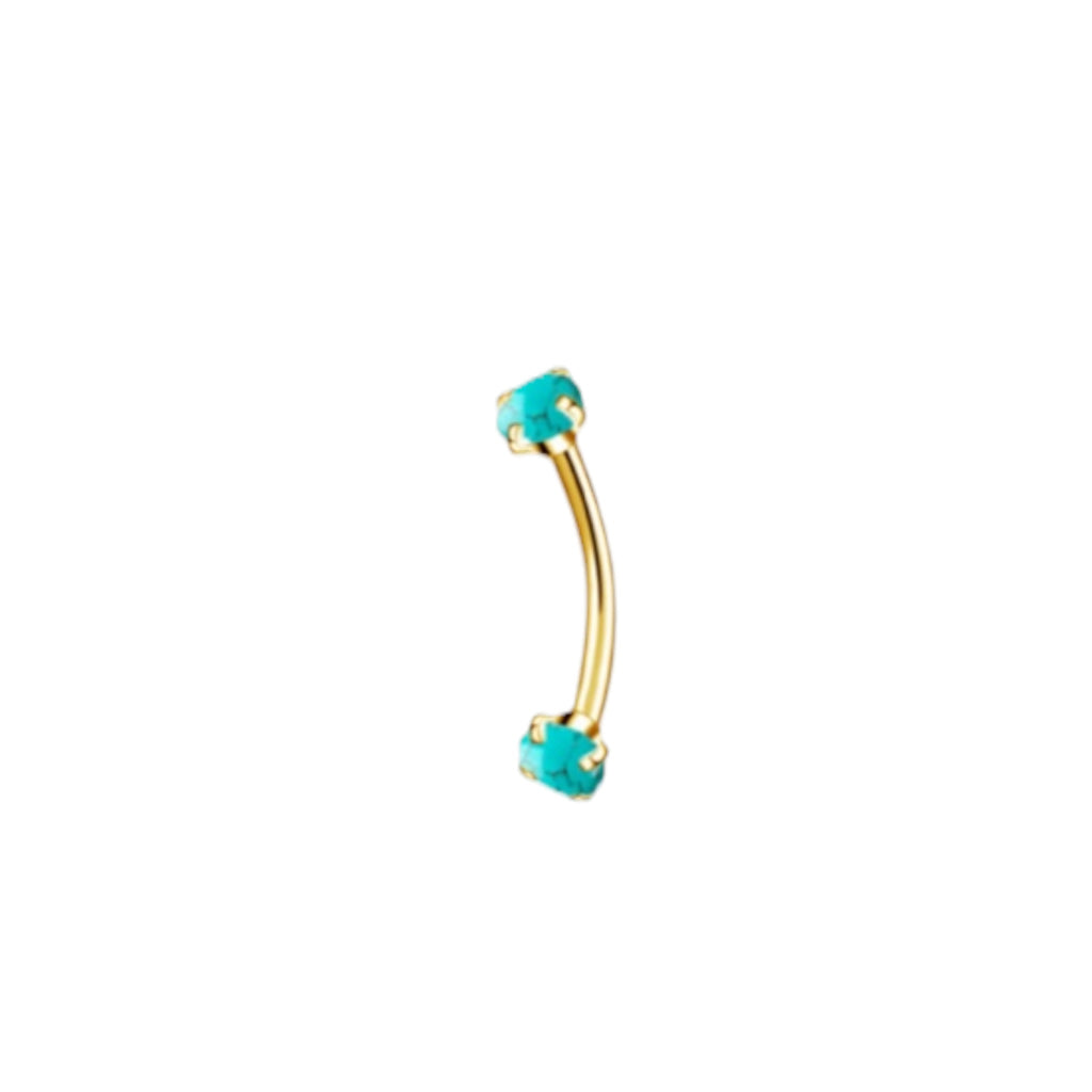 Piercing trebol turquesa rook