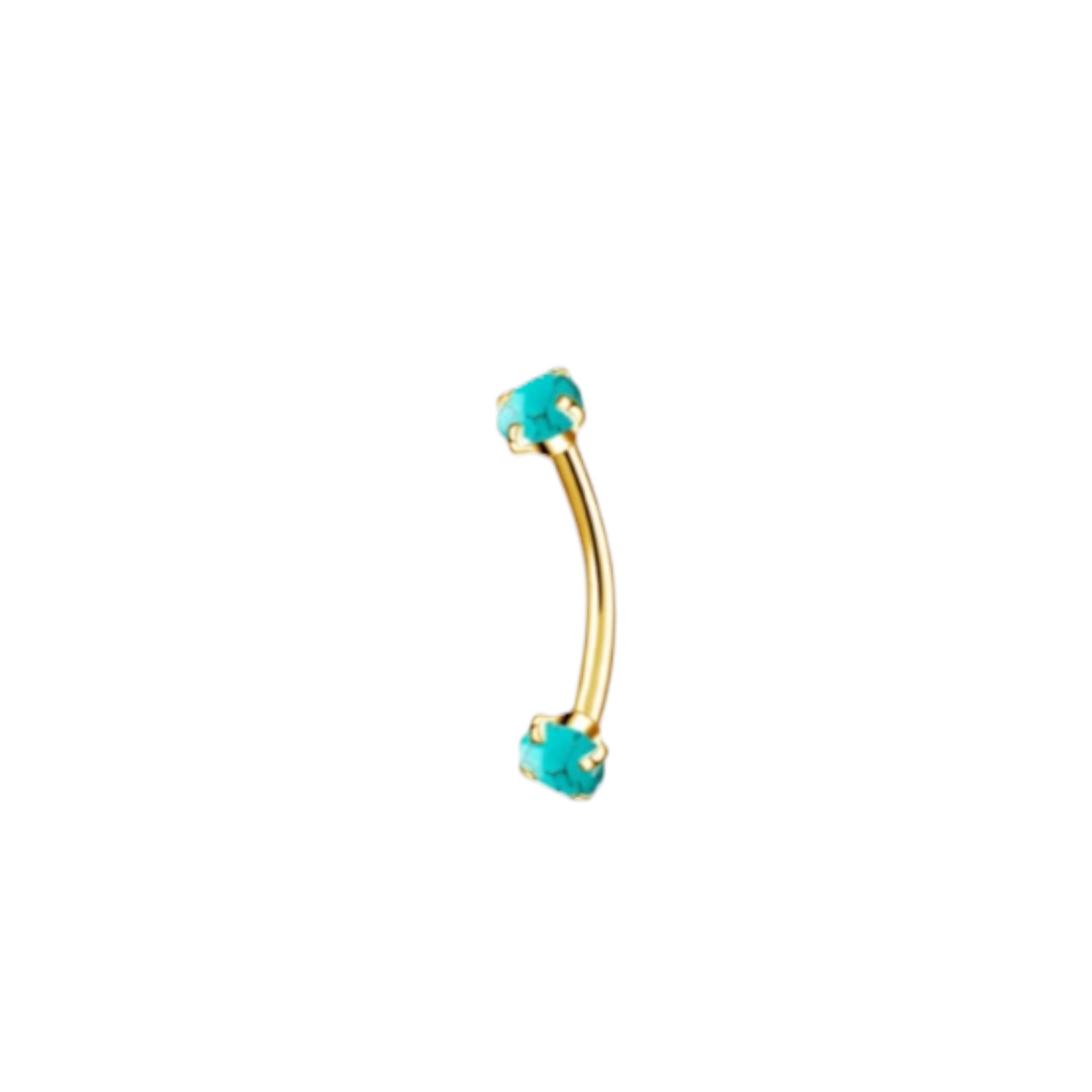 Piercing trebol turquesa rook