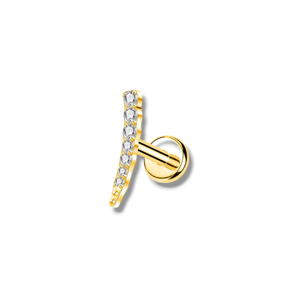 Piercing caminera 7 circonias titanio